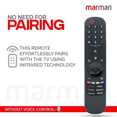 Image of marman Replacement of Lg Magic Tv Remote Original MR21GA Model Non Voice Command Fit to Smart Android 4K LED FHD UHD Genuine Lg Frame Curved Series Television