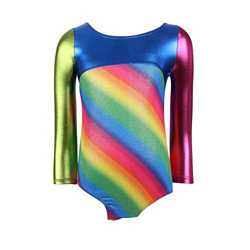 ESHOO Niñas Manga Larga Ballet Vestido Danza atlética Gimnasia Leotards