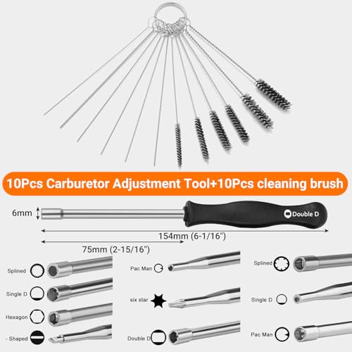 NEW B1919 10Pcs Carburetor Adjustment Tool, Carburator Adjusting Kit for 2-Cycle Small Engine, Nickel Protective Layer for Electroplating Industry, Applicable to Husqvarna Stihl, Etc