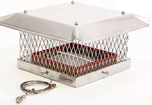 Rockford Chimney Supply Stainless Steel Premier Chimney Damper Cap with Mounting Bolts, 9x13 Inch