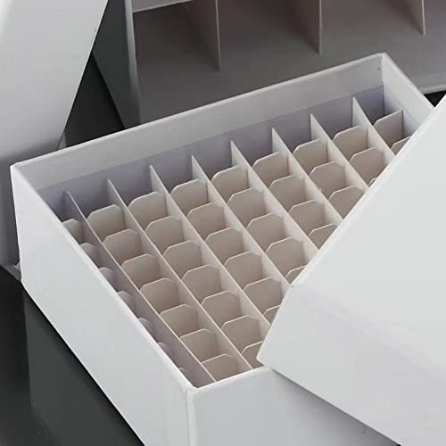 Image of Cardboard Freezer Box - White /81 Place,Water and Ice Resistant Coating,For storing 1.5-2.0 mL cryovials(Pack of 6)