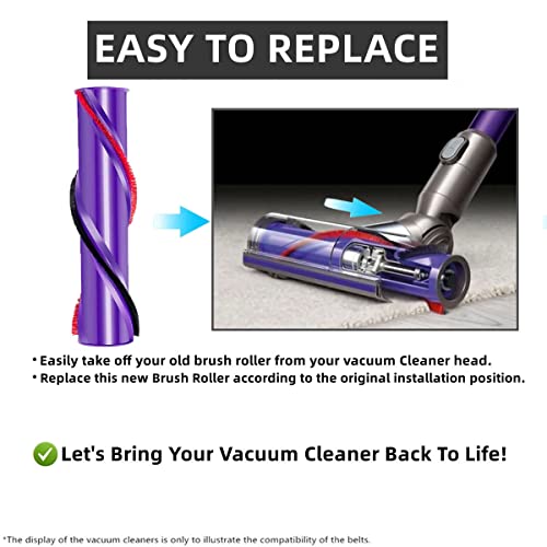 Jedeleos Roller Brush For Dyson V8 Vacuum Cleaner, Replacement Brush Bar Assembly, Compared To Part 967485-01 #TOP5