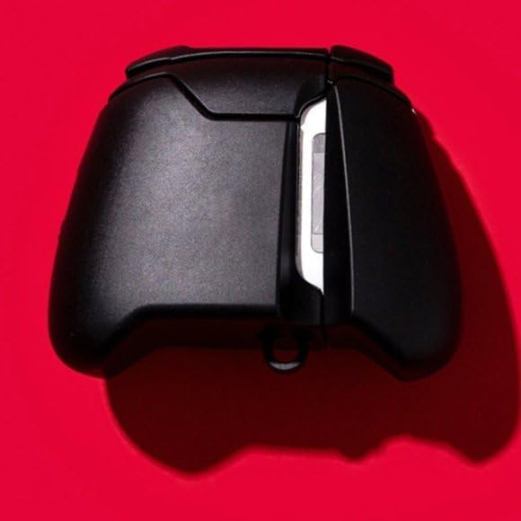 Image of Silicone Case Compatible for Apple Airpods 4 (2024) Cute Design for AirPods 4 with Active Noise Cancellation (ANC) with Keychain Hook Shockproof Protective Case (Xbox-Black)