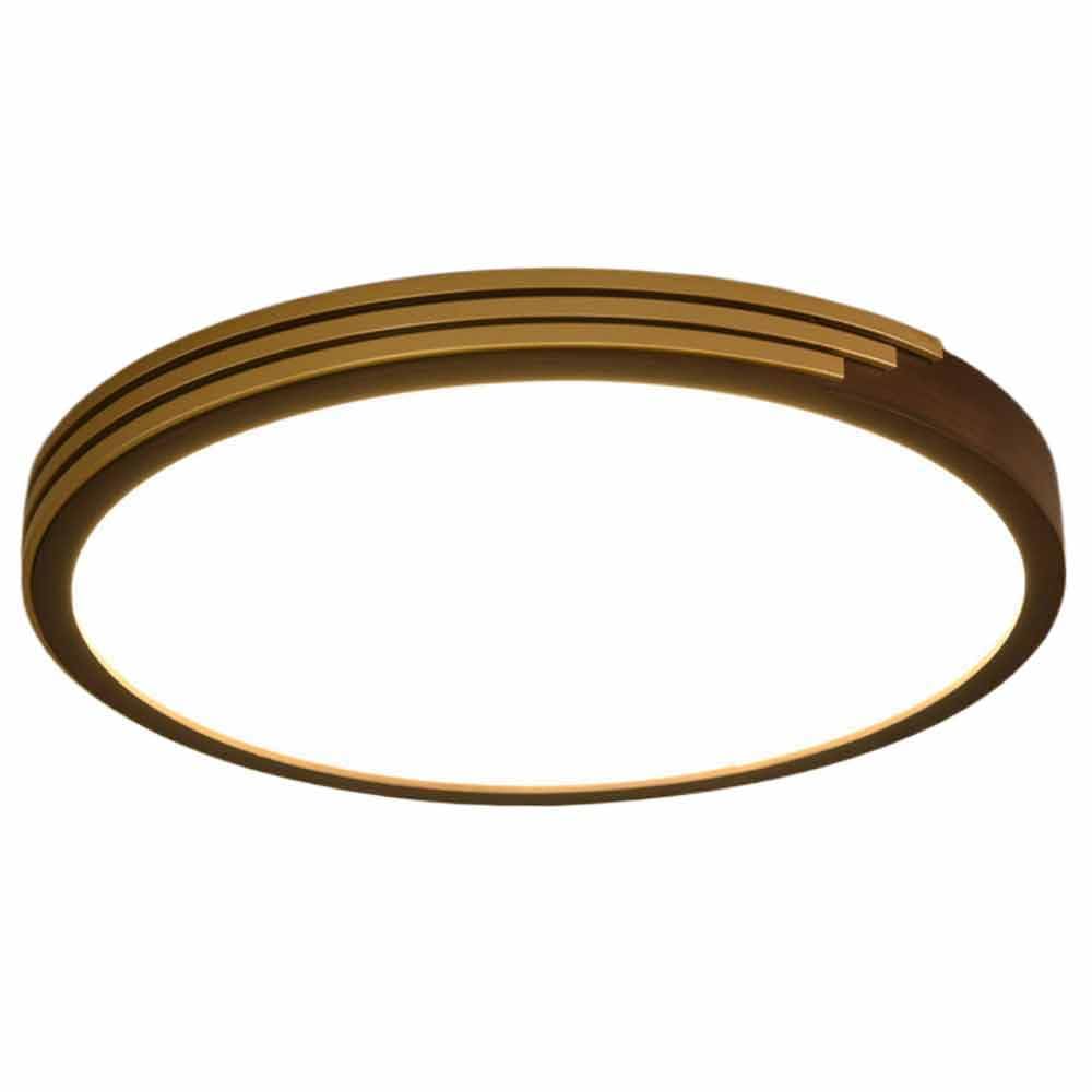 Plafonnier LED moderne haut de gamme en métal et bois noble