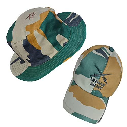 Krystle Boy's Cotton Indian Military Army Hat and Cap Camouflage ...