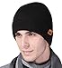 iHomey Winter Beanie for Men & Women Thermal Fleece Lined Soft Knit Hat Cuffed Plain Skull Cap Black
