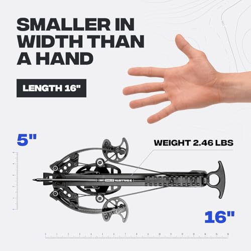 image for BALLISTA BAT Compound Mini Crossbow - Small Crossbow for Hunting, Fish