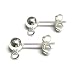 4pcs / 2pairs .925 Sterling Silver 5mm Ball Stud Earring Loop Ring & Post w/ earnuts / clutches Findings