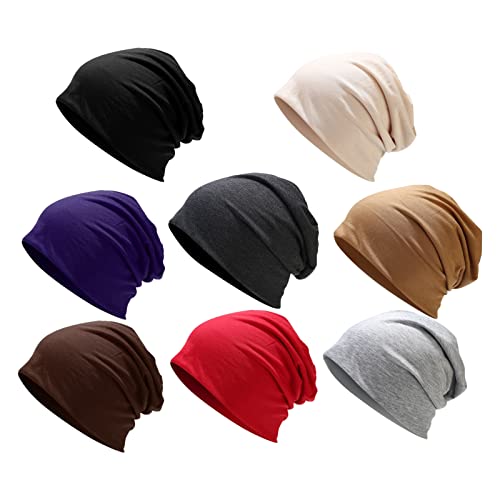 Bluelans Unisex Baggy Lightweight Hip-Hop Soft Cotton Slouchy Stretch Beanie Hat Winter Knitted Hat Beanie Skully Cap For Men Women Beige #TOP5