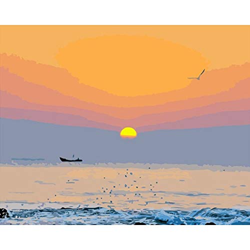 Peinture au diamant 5D lever du soleil broderie diamant strass carré 30x40 cm