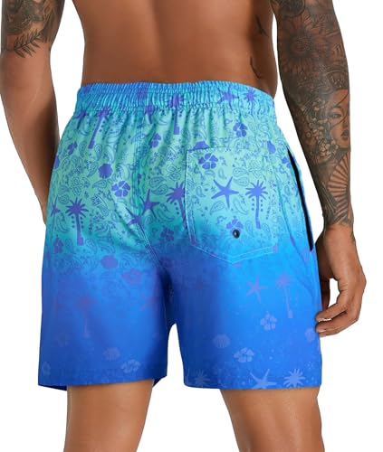 Image of APTRO Men's Swim Trunks with Compression Liner 5 Inch Bathing Suit Beach Swimsuits