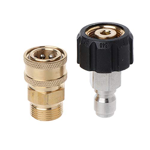 Juego de adaptadores para lavadora a presión de 5000 PSI, acopladores rápidos M22 14