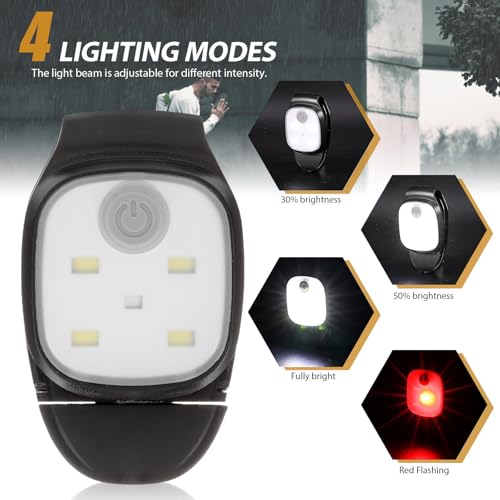 Luz recargable para correr Alasum con dos lámparas impermeables de ABS 3