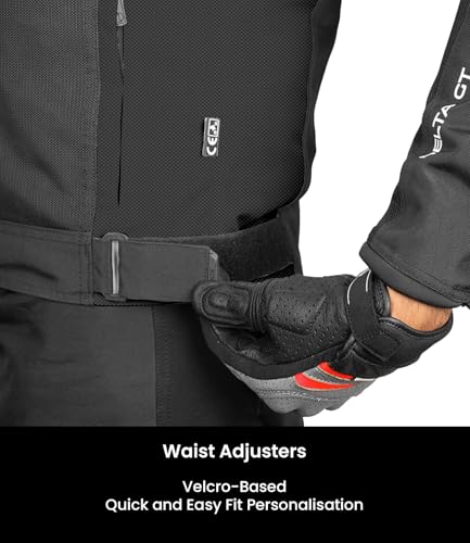 Rynox Delta GT Jacket Black Black Hi-Viz Green - Image 8