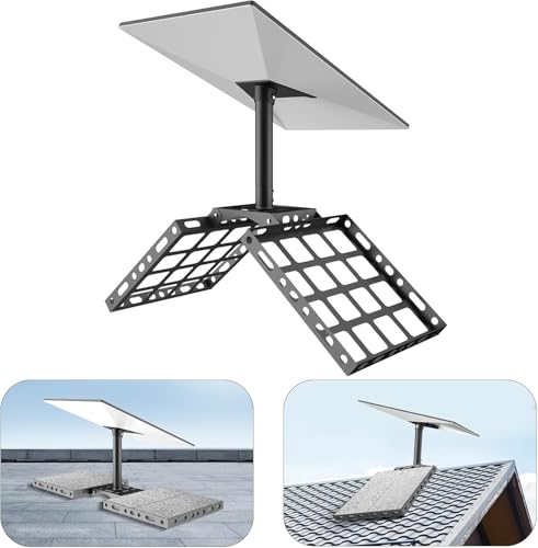 Yangers halterung flach dachziegel kit für Starlink Gen 3 Standard V3 Dish, 360° voll verstellbare dach Halterung rohr, Montage-Rille ohne Bohren/Schrauben roof mount adapter, externes Neigen