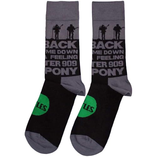Rock Off officially licensed products The Beatles Rooftop Silhouettes And Apple Ankle Socks Size One Size - Les Beatles, Paul McCartney, John Lennon, RIngo Starr, George Harrison Rock Off officially licensed products The Beatles Rooftop Silhouettes And Apple Ankle Socks Size One Size – Image 4