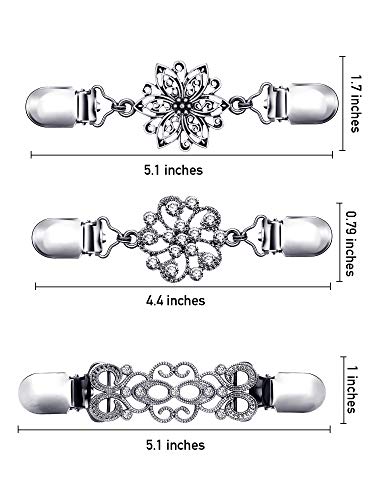 hicarer 6 pieces vintage shirt dress cardigan clip waist clip for women sweater shawl brooch jacket for clothing