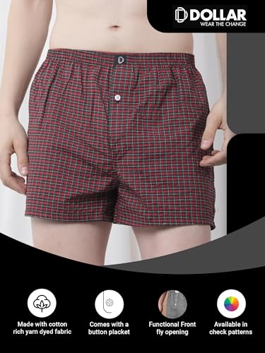 Image of Dollar Mens Cotton Rich Boxer (Pack of 3)