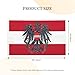 Coat of Arms of Austria with Austrian Flag 3x5 Ft Double-Sided Flag, Fade-Resistant Polyester Outdoor Banner with Grommets