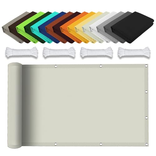 Pare-soleil jardin rectangulaire 3x5m blanc cassé imperméable