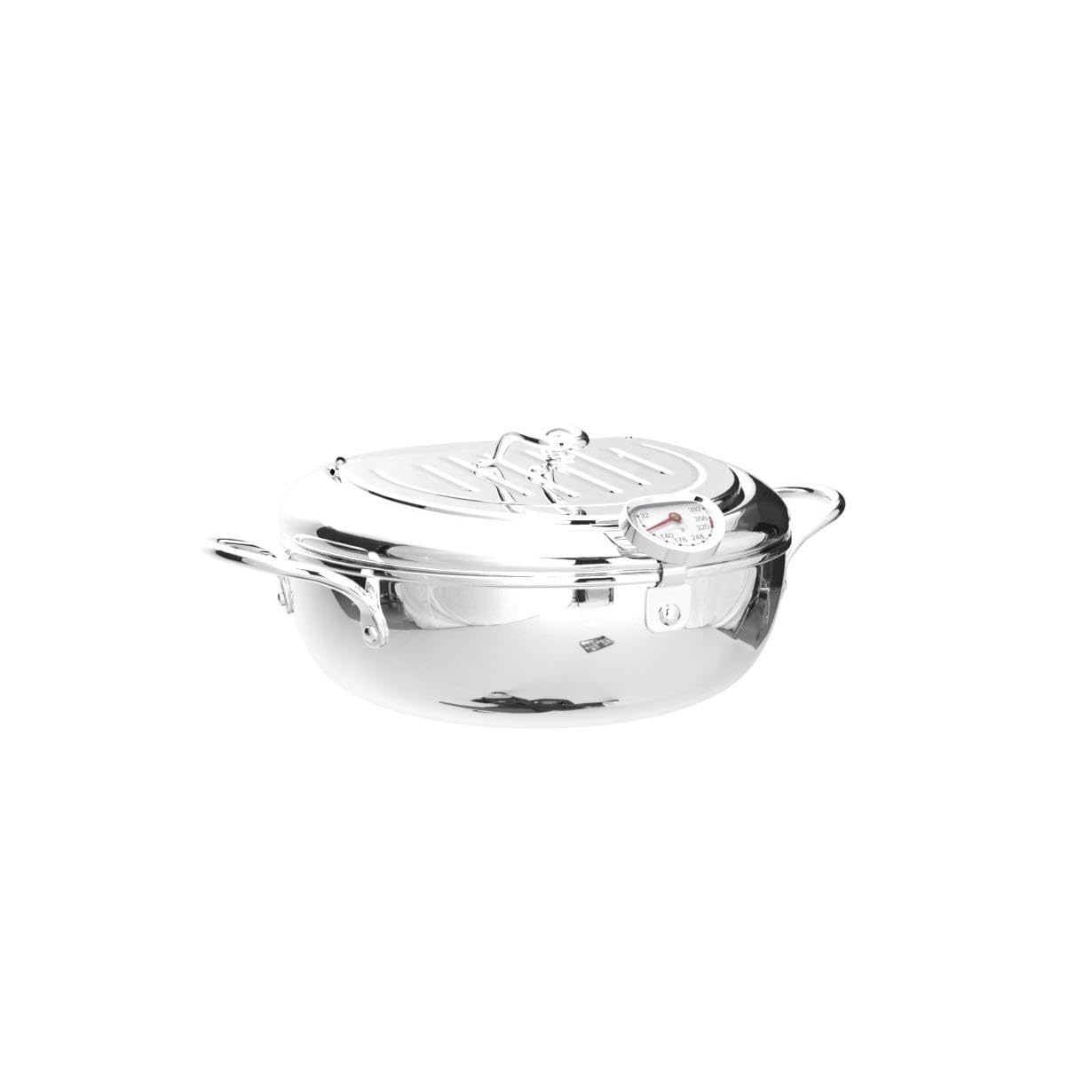 Olla Para Freidora Profunda Olla Tempura De Acero Inoxidable 304 Con Control De Temperatura Y Filtro De Aceite Para Papas Fritas Y Pollo 95 Pulgadas