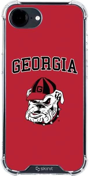 Skinit Clear Phone Case Compatible with iPhone 16e - Officially Licensed University of Georgia Bulldogs Logo Design