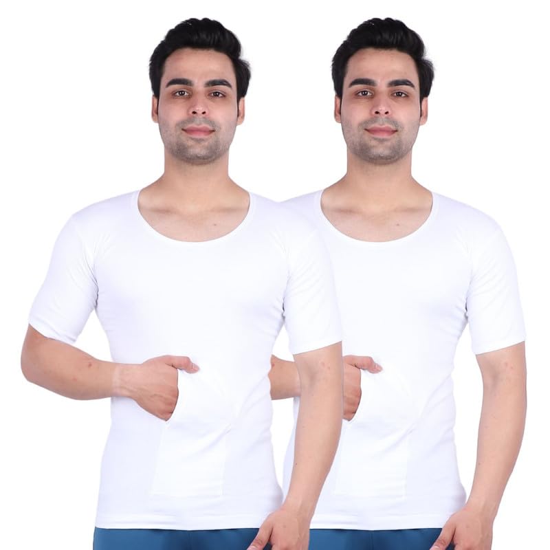 Men Cotton Sweat Observing White Sleeves Vest Combos Pack-picture-42