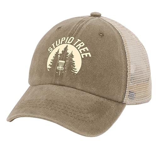 Image of OOMOO Disc Golf Snapback Cap - Distressed Mens & Womens Hat - Stupid Tree Theme