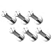 Produktbild TankerStreet 6 Stück Rostfreier Stahl Haken zur Wandmontage Kleiderhaken Deluxe Extravagant Single für Mantel Robe Handtuch Hut Umbrella Hanger (6 Haken, 18 Schrauben, 18 Anker)