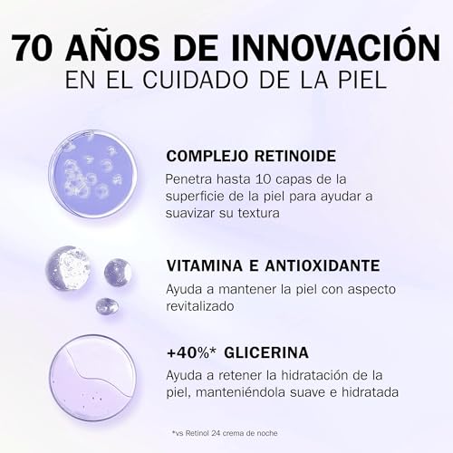 Miniatura 5 de Olay Retinol 24 MAX Crema Facial de Noche Hidratante Antiarrugas, 50ml | Vitamina E Antioxidante, 40% Más Glicerina, Suaviza y Renueva