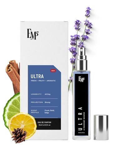 Image of EM5 Ultra Perfume Spray for Men | Vanilla Warm Spicy Fruity | Day & Night Eau De Parfum Spray | Luxury Gift for Him | 15 ml
