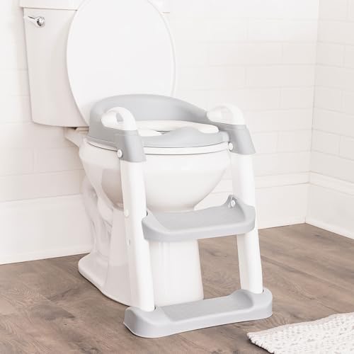 Image of Regalo Toddler Potty Training Seat with Step Stool Ladder, Adjustable Kids Toilet Seat with Cushioned Pad & Handles, Foldable Potty Training Toilet Seat for Toddlers, Fits Standard Toilets