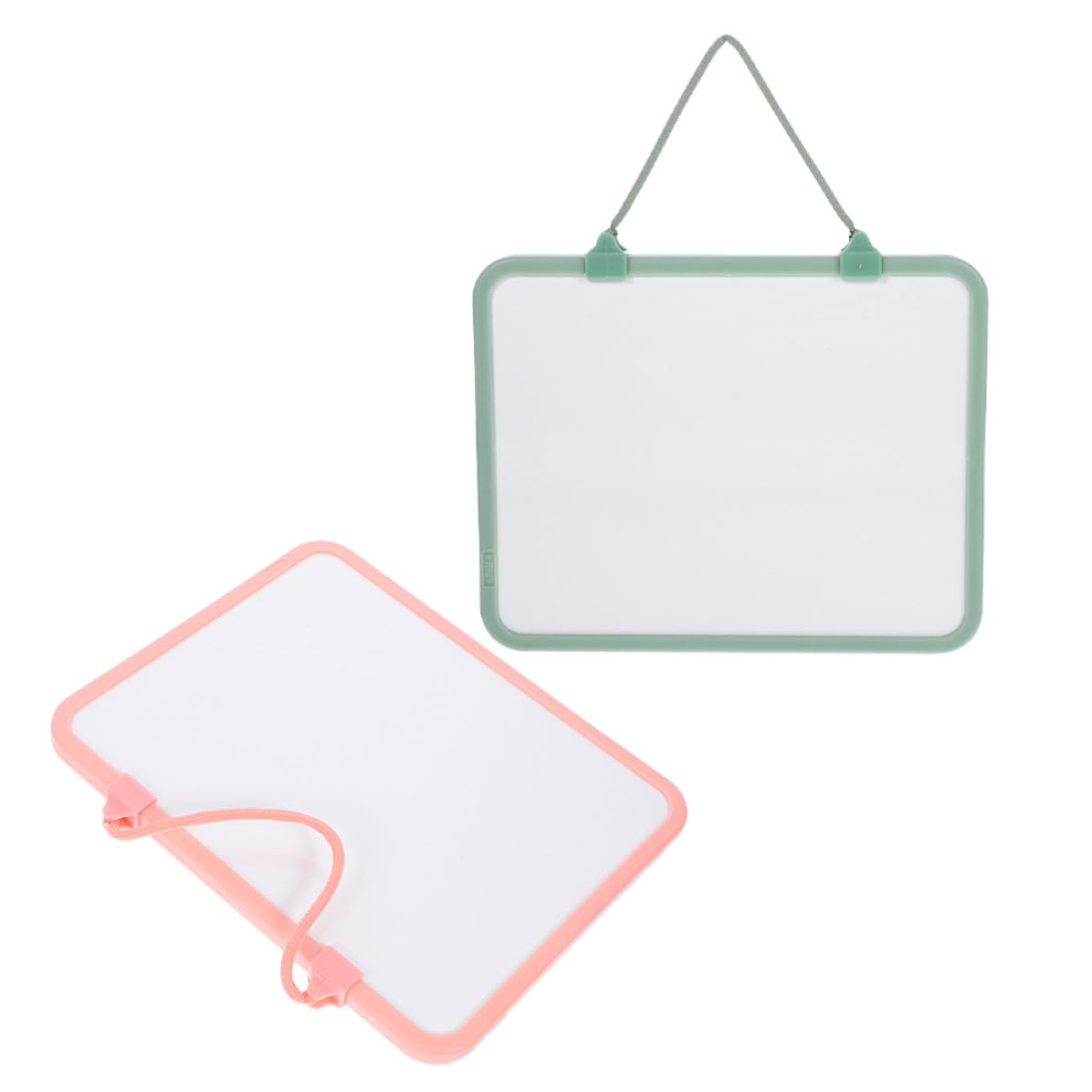 2 Pièces Tableau Effaçable Double Face avec Corde Amovible Petit Format pour Écriture et Dessin Étudiant Maison et Bureau