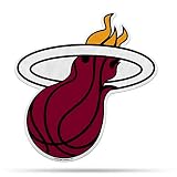Rico Industries NBA Miami Heat NBA Primary Logo Shape Cut Pennant, Team Color, Item Footprint: 18' x 18'