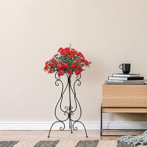 Metal Plant Stand Indoor Outdoor, Heavy Duty Flower Pot Stands 22.5 Inch Tall, Single Plants Pedestal Table for Planter Patio Farmhouse Garden Porch, Brown(1 Pack) Metal Plant Stand Indoor Outdoor Heavy Duty Flower Pot Stands 225 Inch Tall Single Plants Pedestal Table for Planter Patio Farmhouse Garden Porch Brown1 Pack