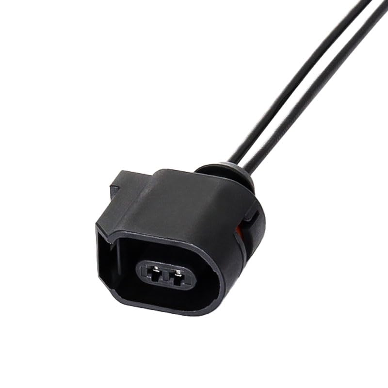 6E0973702 ABS Wheel Speed Sensor Cable Plug Harness Tail, 2-pin ABS Sensor Connector Plug Repair Harness Replacement Part, Compatible with Audi Seat、 Skoda, Volkswagen Model Replacement