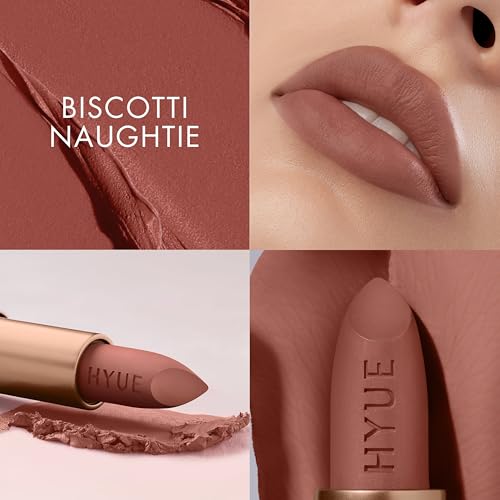 Image of HYUE Notorious Nude Lip Kit - Liquid & Velvette Matte Lipsticks, Lip Tint, Lip Plumper | 16.4 ml | Long-Wear Soft-Matte Finish | with Jojoba, Almond & Indian Gooseberry Extract | Makeup Set