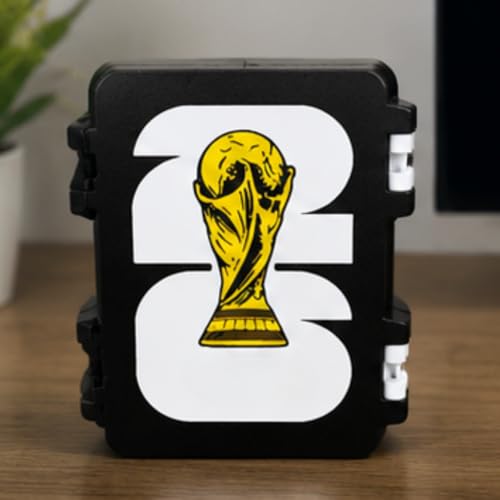Estojo Organizador de Figurinhas da Copa do Mundo 2026, Caixa com Divisórias Estojo