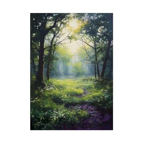 Tableaux paysage forestier FJASKER 40x60cm pour décoration murale salon