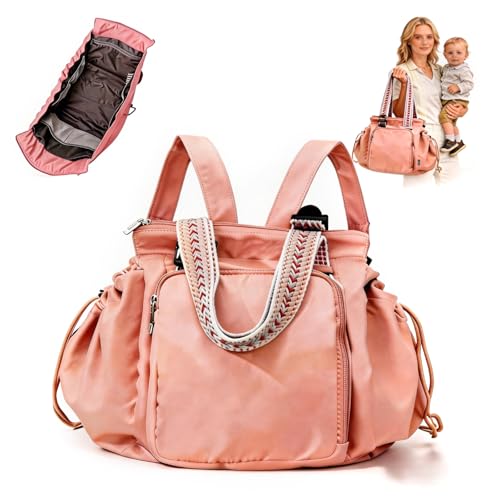Image of Everyday Bag Tote for Women Large Capacity with 15 Compartments Travel Work Shoulder Bag Convertible Diaper Backpack Organizer Water-Resistant Lay-Flat Hospital Essentials for Teacher Work Daily Use