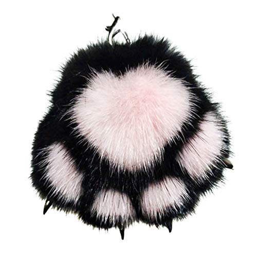 Preisvergleich Produktbild CFPacrobaticS Flauschiges Haar Weichen Plüsch Katze Pawprint Design Schlüsselbund Schlüsselring Auto Handtasche Charm Anhänger, Geburtstag Damen Mädchen Frauen 9#