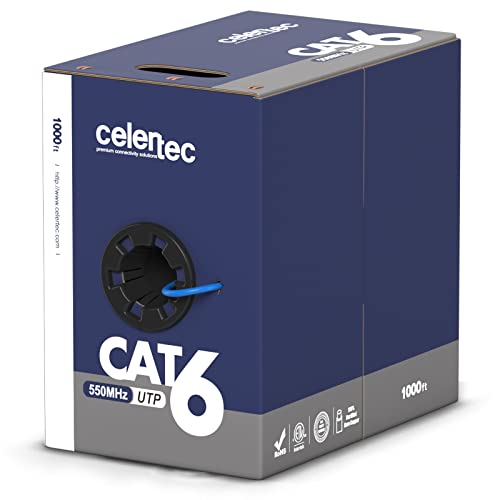 celertec Cat6CU[(CMR) oNC[TlbgP[u 23AWG \bh V[hcCXgyA UTP) 550MHz ETLF 1000tB[g v{bNX-u[