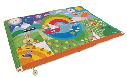 Tapis de sol bébé Clementoni rembourré et facile à transporter pour l'éveil