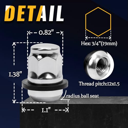 Tuercas de 12 x 1.5 de alta resistencia con arandela OE para S2000 2