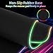 Large Gaming Mouse Pad with Magnetic Wireless Charger 15W Fast Charging, RGB Light LED Mousepad Desk Mat, Smooth Surface, Anti-Slip Rubber Base, Keyboard Pad for Gaming, MacBook, PC, Laptop - Black