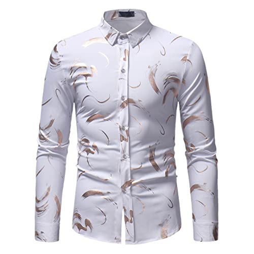 Chemise homme de bureau imprimée vintage pour un style élégant