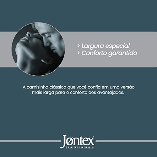 Preservativo Jontex XL Lubrificado Camisinha 3 unidades, Jontex, Branco, XL
