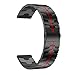 RABUZI Compatible for Samsung Galaxy Watch 5 pro 45mm/4 Classic 46mm/42mm Band,Enamel Stainless Steel Metal Quick Release Watch Strap Compatible for Samsung Galaxy Watch 5/4 40mm/44mm,Black+Red