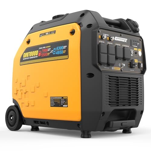 Gidrox 7000W Dual Fuel Inverter Generator, Gas & Propane Powered, RV Ready Remote/Electric Start, Super Quiet, 120V/240V with CO Sensor Portable Generator for RV, Camping or Party,EPA Compliant