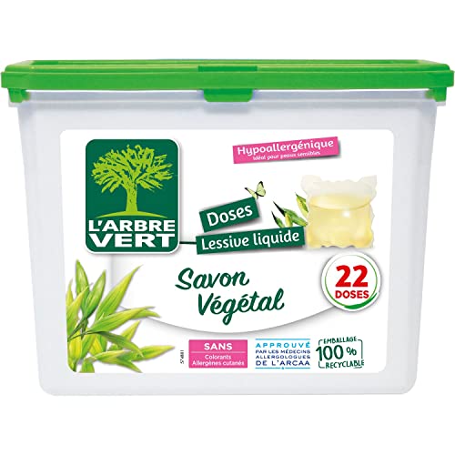 L'Arbre Vert Lessive Liquide au Savon Végétal, 22 Doses, 580 g